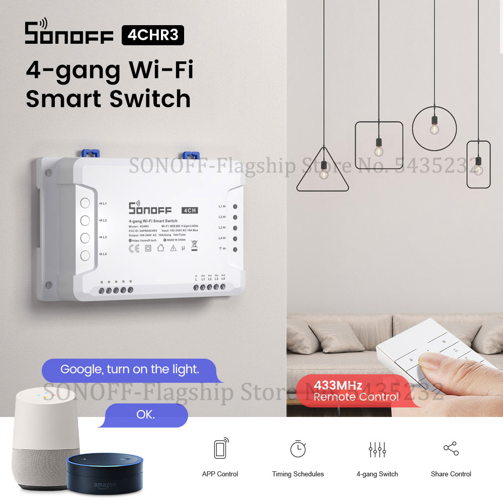 Itead SONOFF 4CH R2 Wi-Fi Бесп – обзор и цена Home Automation Technology